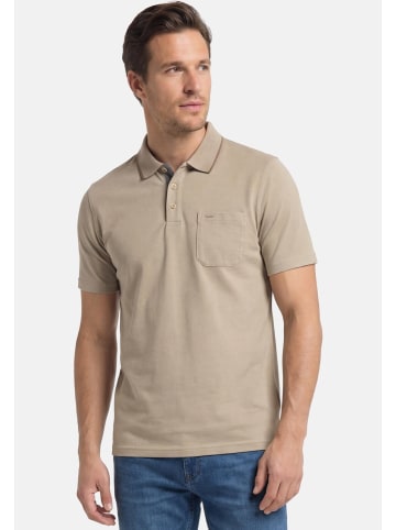 Redmond Poloshirt Basic in Beige / grün