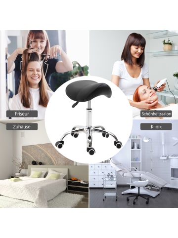 HOMCOM Arbeitshock-52L x 53B x 49-61H cm-Schwarz