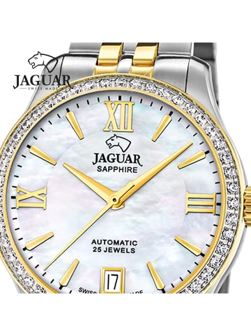 Jaguar Analog-Armbanduhr Jaguar Heritage silber, gold mittel (ca. 34mm)
