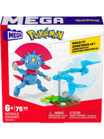 Mega Creative Construx GDW29 HTJ02 Pokémon Weavile Bauset 75 Bausteinen 6+ Actionfigur