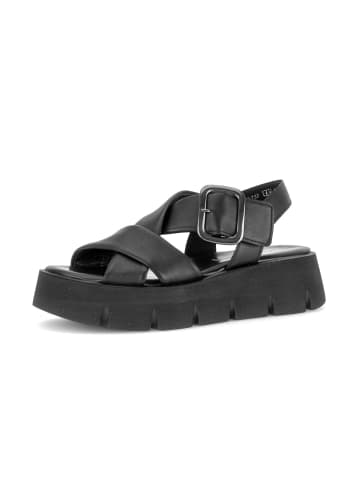 Gabor Plateau Sandalen in schwarz