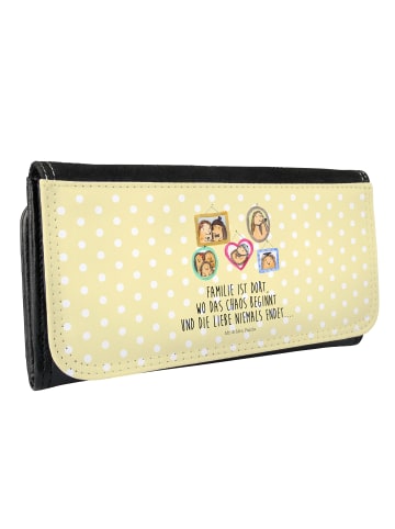 Mr. & Mrs. Panda Wallet Igel Familie mit Spruch in Gelb Pastell