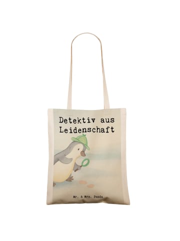 Mr. & Mrs. Panda Schultertasche Detektiv Leidenschaft Design mit... in Weiß