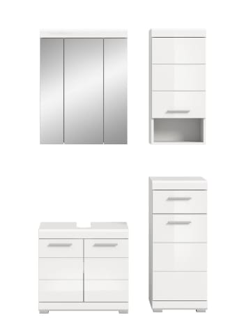 ebuy24 Badmöbelset Scout (4-teilig) Weiß 112 x 34 cm