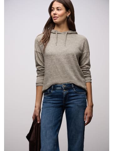 Street One 'Melange Hoodie Shirt' Braun