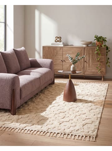 Beliani Kurzflor ITANAGAR in Beige - (W) 140 x (H) 1.5 x (L) 200 cm