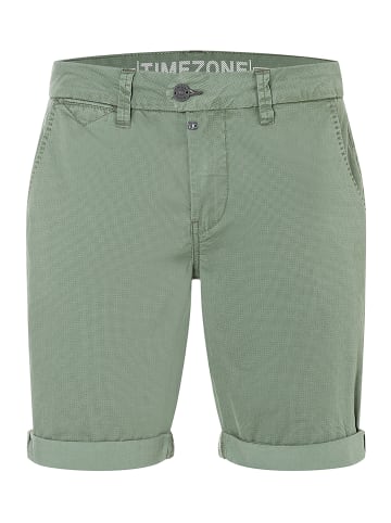 Timezone Slim Fit Shorts Reißverschluss Einschubtaschen in Grün