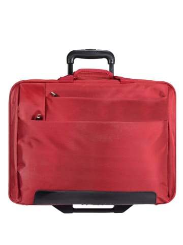 Dermata 2-Rollen Businesstrolley 44,5 cm Laptopfach in rot