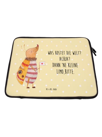 Mr. & Mrs. Panda Notebook Tasche Nachtfalter Fähnchen mit Spruch in Gelb Pastell