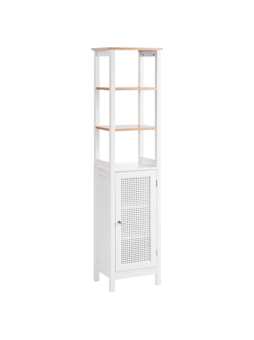 Beliani Badezimmerschrank ALAMOS in Weiß/Braun - (W) 40 x (H) 160 x (L) 30 cm