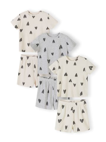 Minoti 3-er Pack Pyjama NOSPJ104 in weiß
