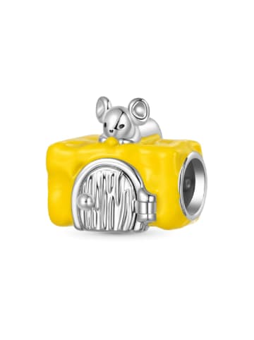 GNOCE Sterling Silber Charm Käse Maus