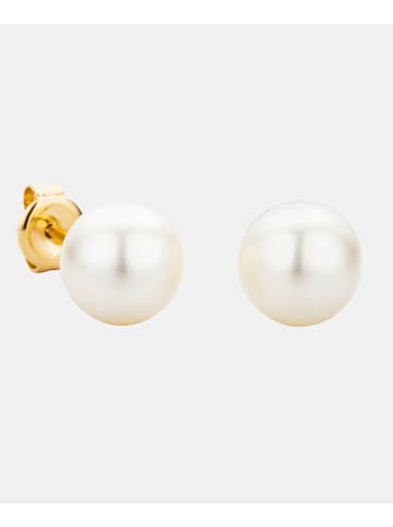 Diamant L'éternel Ohrringe aus 375 Gelbgold mit Perle