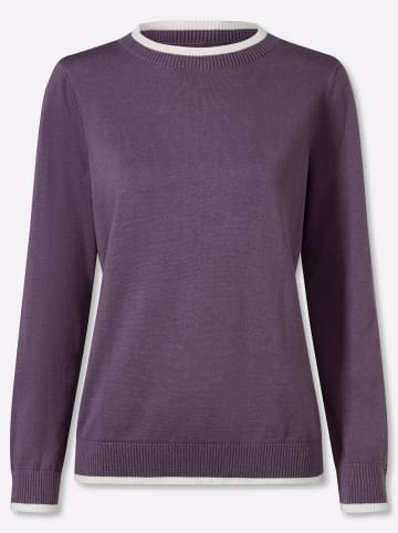 Sieh an! Langarm-Pullover in feige-ecru