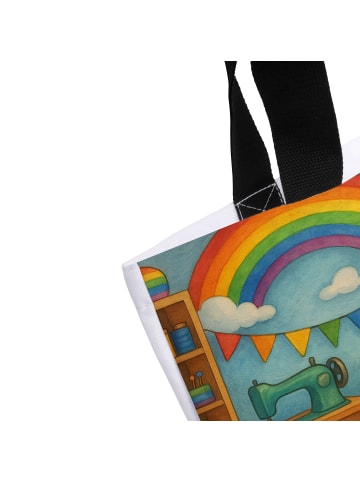 Mr. & Mrs. Panda Shopper Einhorn Näherin Design ohne Spruch in Weiß