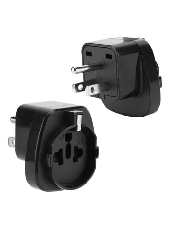 Intirilife 4x Steckdosen Adapter - Typ B auf EU in SCHWARZ