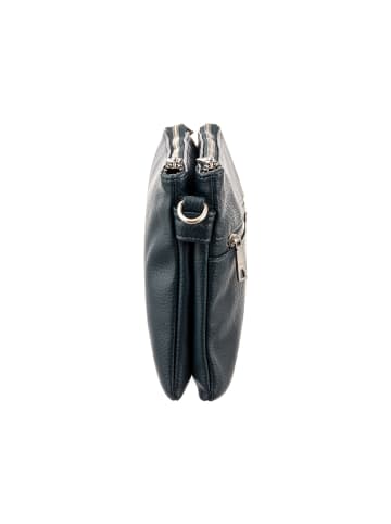 PRATTEN S017-G genarptes PU Umhängetasche Handtasche in petrol blue