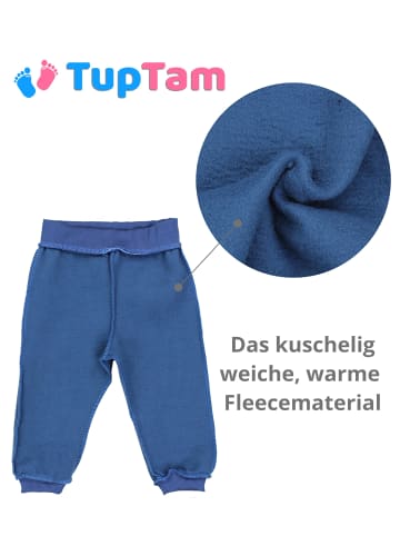 TupTam 2er- Set Fleecehosen in schwarz/blau