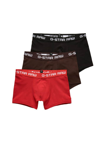 G-Star Raw Classic Boxershorts Color 3 Pack dk flame/deep bordeaux/black