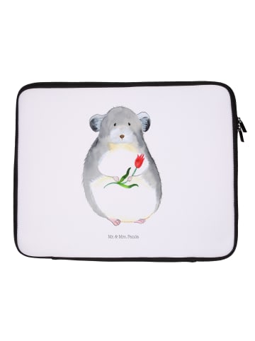 Mr. & Mrs. Panda Notebook Tasche Chinchilla Blume ohne Spruch in Weiß