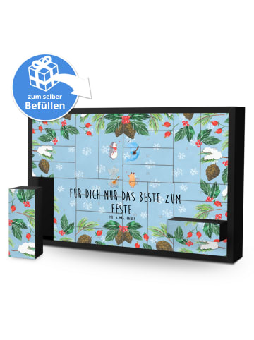Mr. & Mrs. Panda Befüllbarer Adventskalender Big Einheit mit Spruch in Eisblau