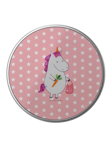 Mr. & Mrs. Panda Blechdose Einhorn Vegan ohne Spruch in Rot Pastell