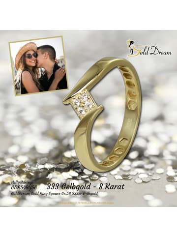 GoldDream 333 Gelbgold - 8 Karat Damen Ringe Square Fingerring  56 (17,8)