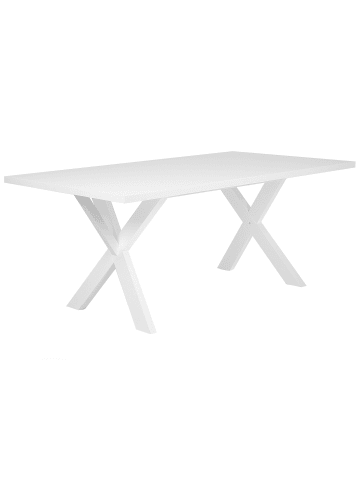 Beliani Esszimmertisch LISALA in Weiß - (W) 100 x (H) 75 x (L) 180 cm