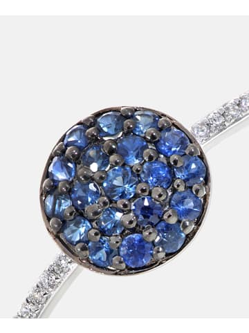 Diamant L'éternel Ring aus 375 Weißgold mit 0.44 Karat Diamant mit Saphir