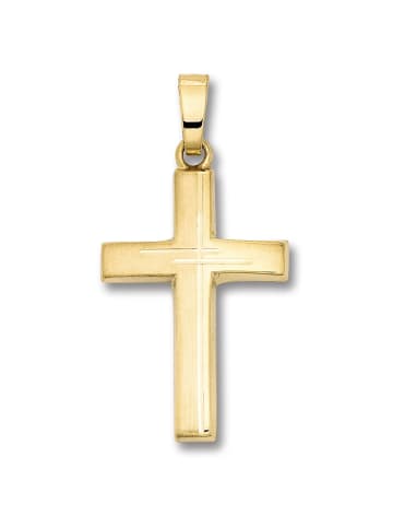 ONE ELEMENT  Kreuz Anhänger aus 333 Gelbgold in gold