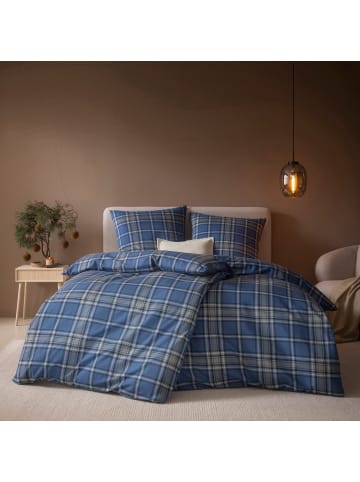 Estella Kuschel-Flanell Bettwäsche in blau