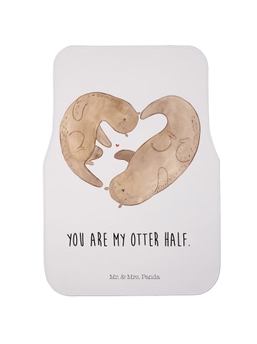 Mr. & Mrs. Panda Automatte Otter Herz mit Spruch in Weiß