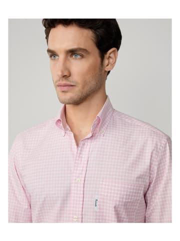 Faconnable Hemd in 410-Rosa/Weiß
