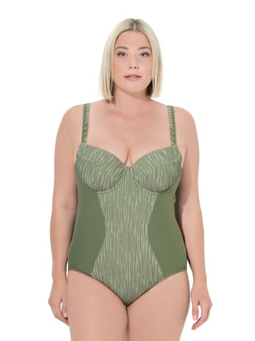 Ulla Popken Badeanzug in olivgrün
