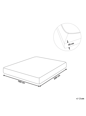 Beliani Bettlaken JANBU in Grün - (W) 160 x (H) 30 x (L) 200 cm