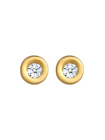 Elli DIAMONDS  Ohrringe 585 Gelbgold in Weiß