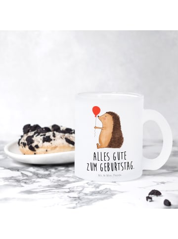 Mr. & Mrs. Panda Glas Igel Luftballon mit Spruch in Transparent