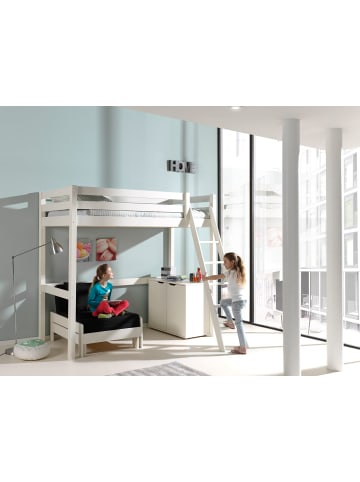 58 aufm Kessel HOCHBETT Katherine 209x190x165 mit Kommode und Bettsessel Holz Weiß