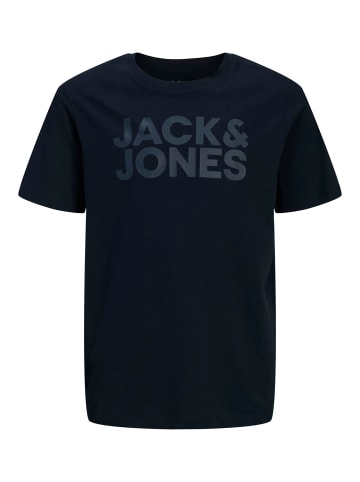 JACK & JONES Junior T-Shirt in Navy Blazer JR /LARGE PRINT W.Navy Blazer