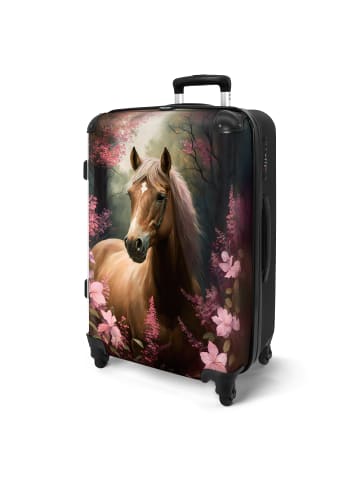 NoBoringSuitCases Suitcase, Koffer, Reisekoffer Pferd Blumen