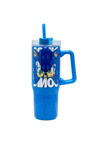 Sonic Trinkflasche Thermobecher mit Strohhalm 940ml