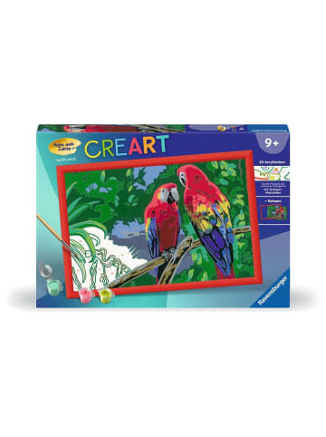 Ravensburger Malprodukte CreArt, Malen nach Zahlen Kinder - Bunte Papageien Malen nach Zahlen Kinder Ab 9 Jahre in bunt