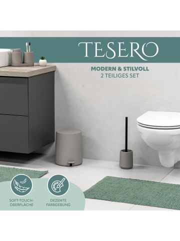 eluno Bad-Accessoires Set TESERO 2tlg. ca. 22,5 x 25,5 x 25 cm (B/H/T)