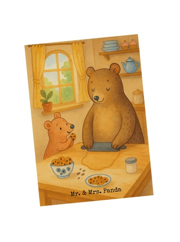 Mr. & Mrs. Panda Ansichtskarte Oma Backen Design ohne Spruch in Weiß