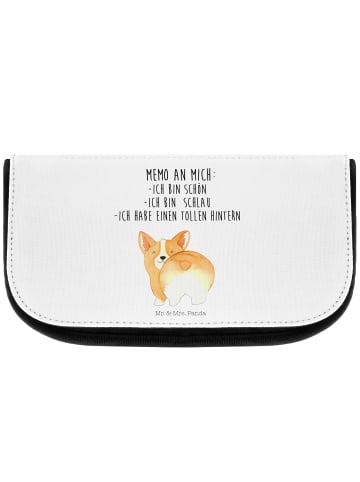 Mr. & Mrs. Panda Kulturbeutel Corgi Po mit Spruch in Weiß