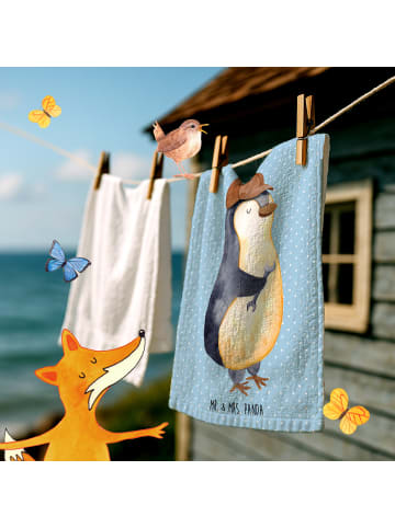 Mr. & Mrs. Panda Handtuch Wenn Papa es nicht reparieren kann, si... in Blau Pastell