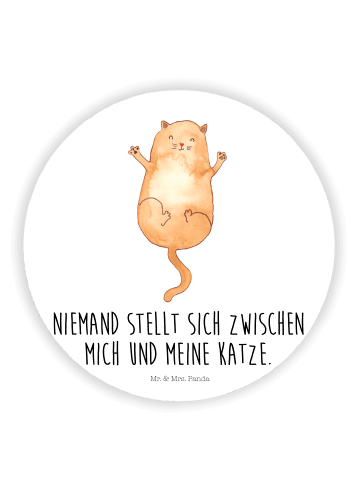 Mr. & Mrs. Panda Magnet mit Motiv Katze Umarmen mit Spruch in Weiß