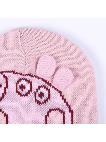 Peppa Pig Pig Kinder Wintermütze Strick Beanie Jungen Mädchen Winter Accessoire in Rosa
