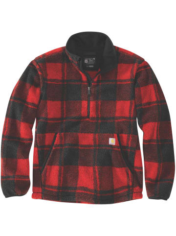 CARHARTT  Pullover Half-Zip in rot/schwarz