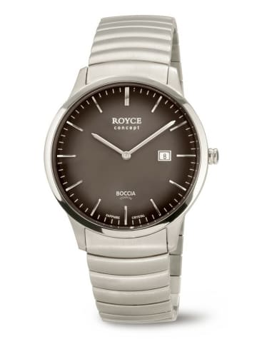 Boccia Quarzuhr für Herren in silber